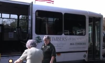 The Timbers of Shorewood bus for seniors